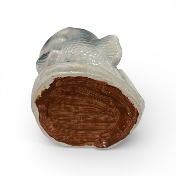 Vintage Large Mouth Bass Vase Iridescent - Picture 15 of 17